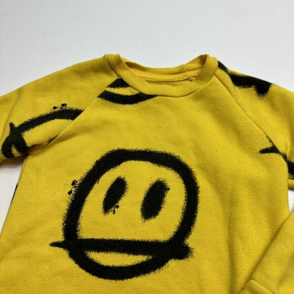Yellow Smiley Face Kids Dress - Picture 4 of 7